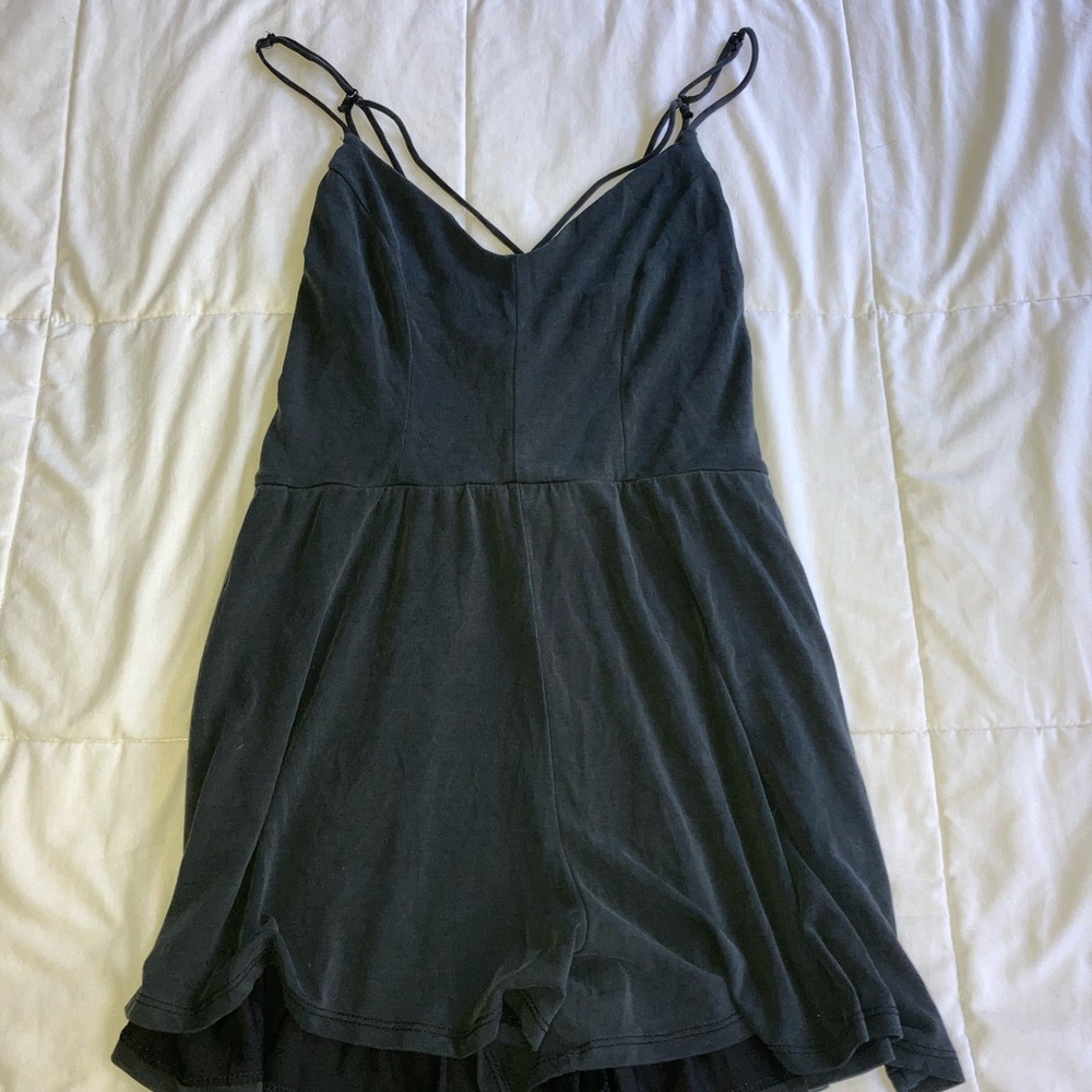 Socialite Dark Gray Romper